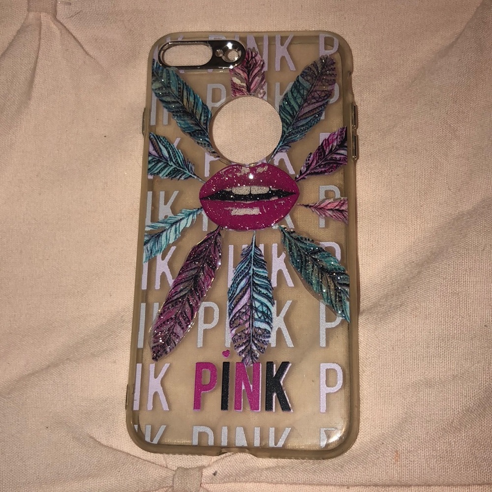 Clear PINK phone case for iPhone 8+